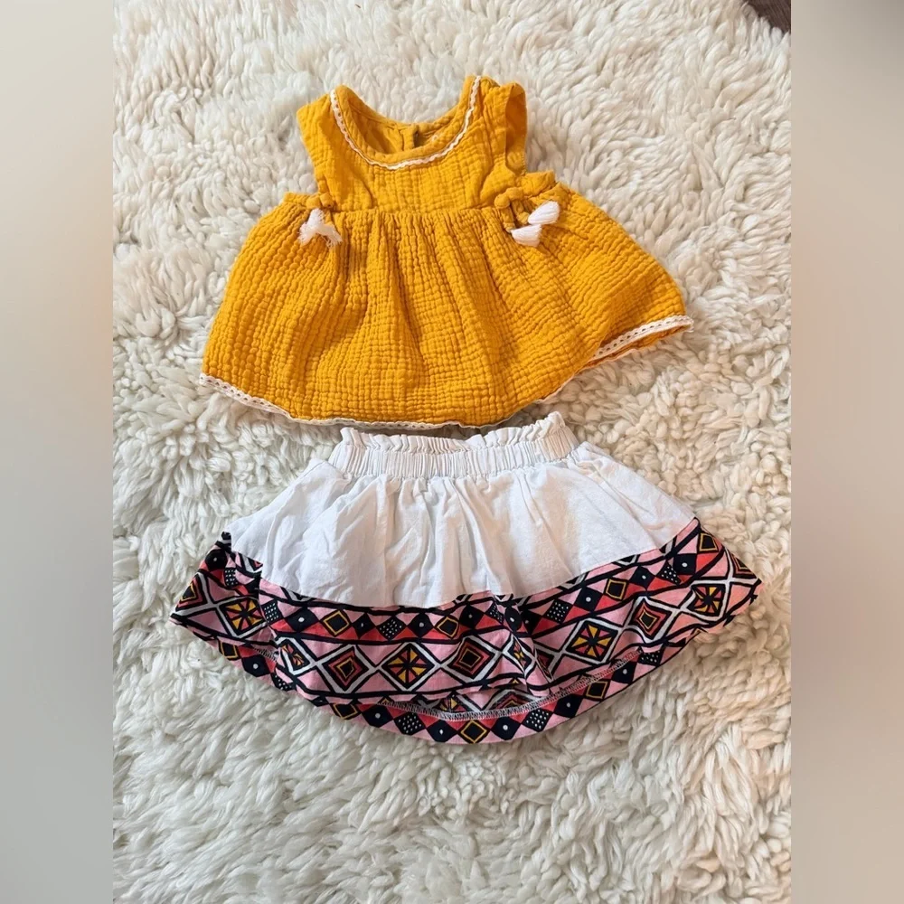 OshKosh B'gosh Yellow and White Kids Matching Set